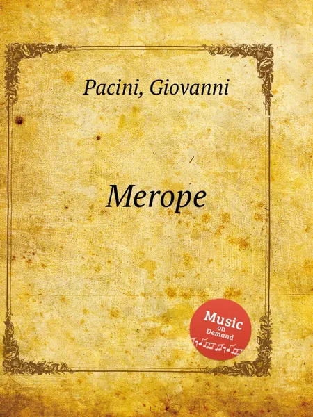 Обложка книги Merope, G. Pacini