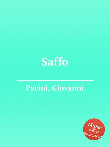 Обложка книги Saffo, G. Pacini