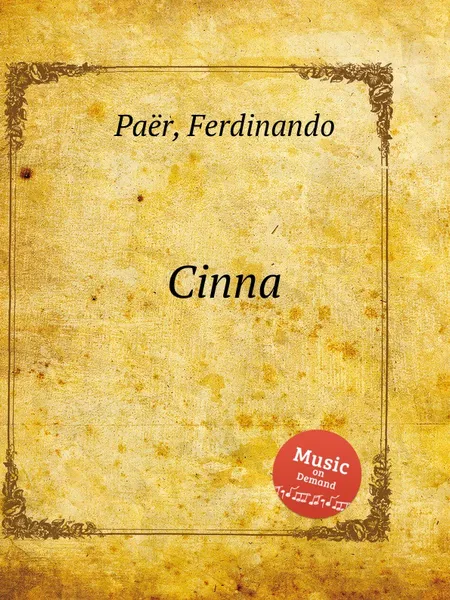 Обложка книги Cinna, F. Paër