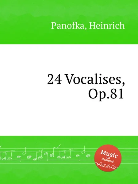 Обложка книги 24 Vocalises, Op.81, H. Panofka