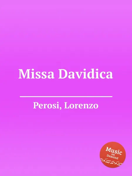 Обложка книги Missa Davidica, L. Perosi