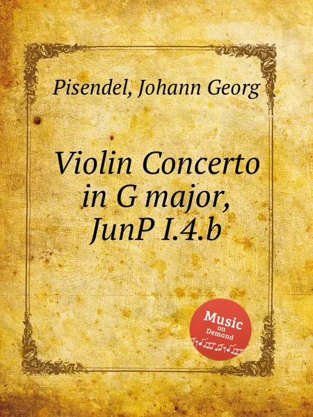 Обложка книги Violin Concerto in G major, JunP I.4.b, J.G. Pisendel