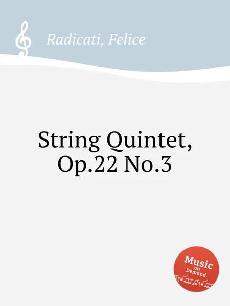 Обложка книги String Quintet, Op.22 No.3, F. Radicati