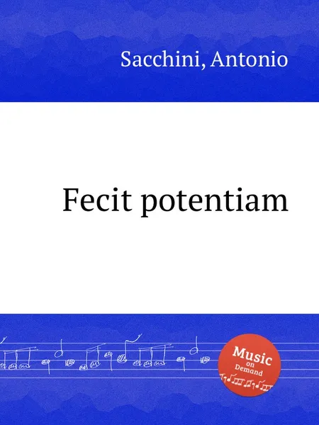 Обложка книги Fecit potentiam, A. Sacchini