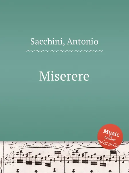 Обложка книги Miserere, A. Sacchini