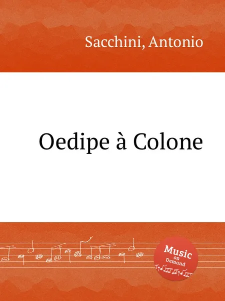 Обложка книги Oedipe a Colone, A. Sacchini