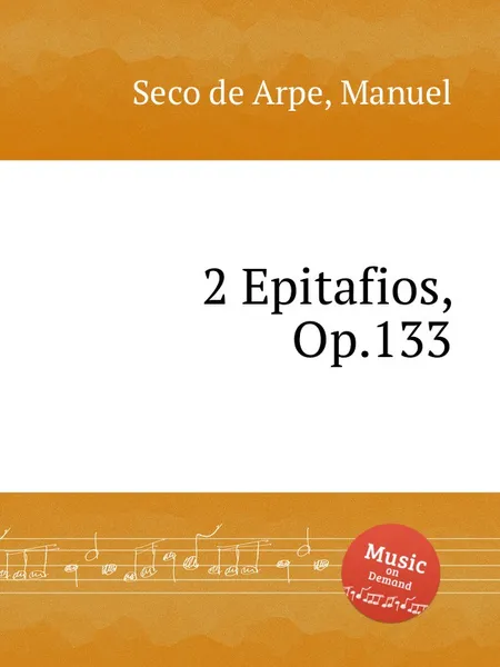 Обложка книги 2 Epitafios, Op.133, M.S. de Arpe
