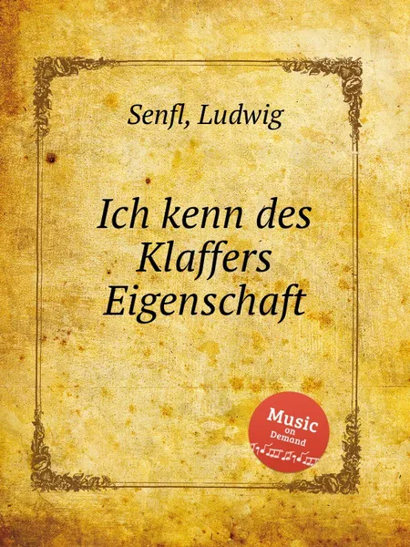 Обложка книги Ich kenn des Klaffers Eigenschaft, L. Senfl