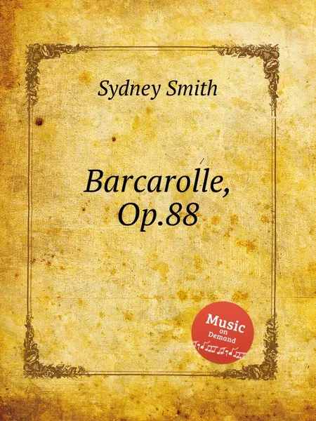 Обложка книги Barcarolle, Op.88, S. Smith