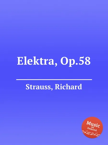 Обложка книги Elektra, Op.58, R. Strauss