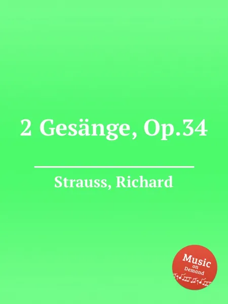 Обложка книги 2 Gesange, Op.34, R. Strauss