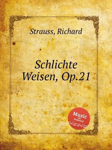 Обложка книги Schlichte Weisen, Op.21, R. Strauss