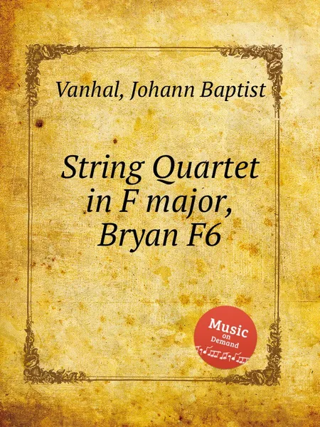 Обложка книги String Quartet in F major, Bryan F6, J.B. Vanhal