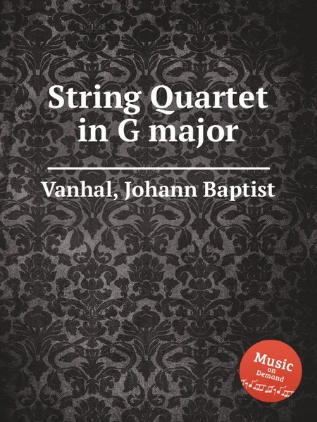 Обложка книги String Quartet in G major, J.B. Vanhal