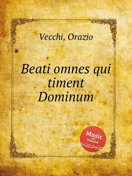 Обложка книги Beati omnes qui timent Dominum, O. Vecchi