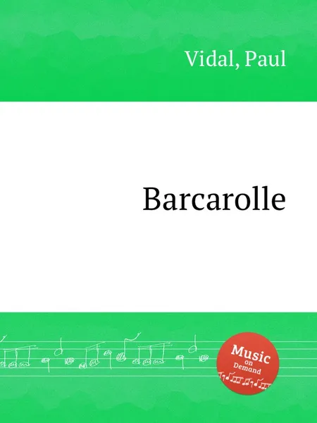 Обложка книги Barcarolle, P. Vidal