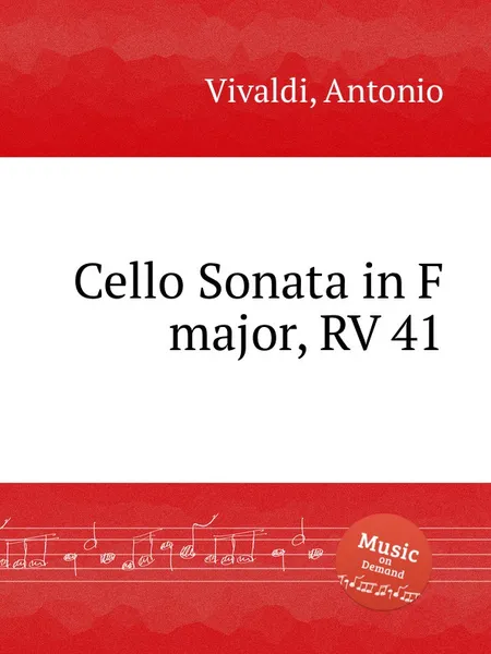 Обложка книги Cello Sonata in F major, RV 41, A. Vivaldi