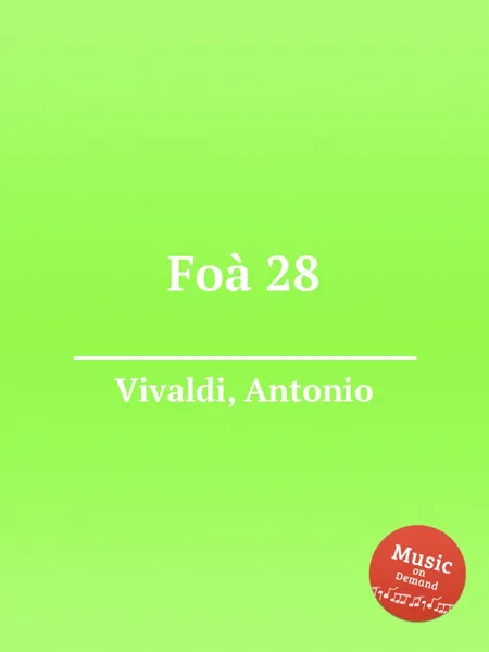 Обложка книги Foa 28, A. Vivaldi