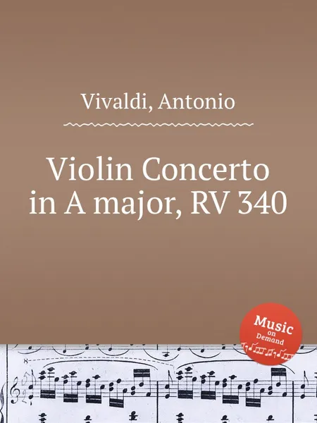 Обложка книги Violin Concerto in A major, RV 340, A. Vivaldi