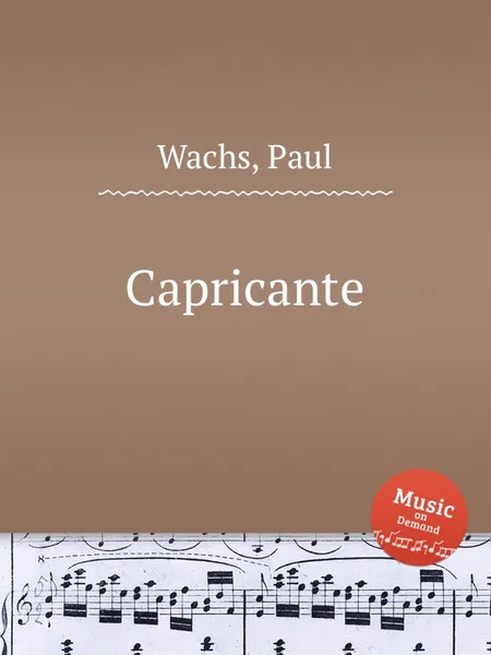 Обложка книги Capricante, P. Wachs