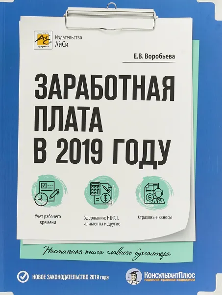 Обложка книги Заработная плата в 2019 году, Е. В. Воробьева
