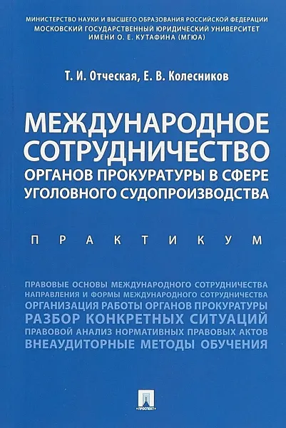 Обложка книги Международное сотрудничество органов прокуратуры в сфере уголовного судопроизводства. Практикум, Колесников Евгений Викторович, Отческая Татьяна Ивановна