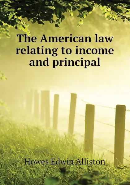 Обложка книги The American law relating to income and principal, Howes Edwin Alliston