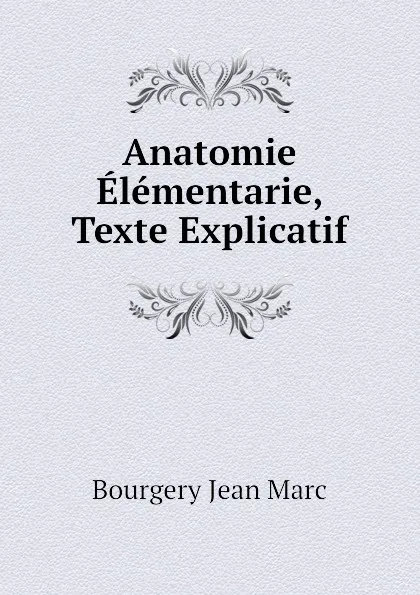 Обложка книги Anatomie Elementarie, Texte Explicatif, Bourgery Jean Marc