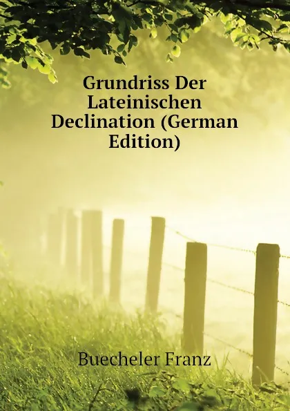 Обложка книги Grundriss Der Lateinischen Declination (German Edition), Buecheler Franz