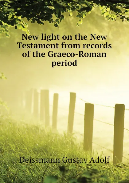 Обложка книги New light on the New Testament from records of the Graeco-Roman period, Deissmann Gustav Adolf