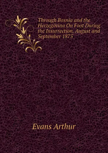 Обложка книги Through Bosnia and the Herzegovina On Foot During the Insurrection, August and September 1875, Evans Arthur