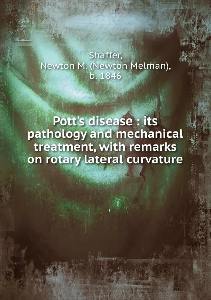 Обложка книги Pott.s disease, Newton Melman Shaffer