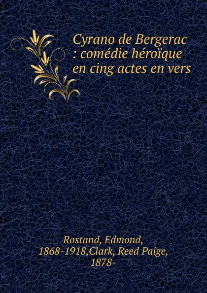 Обложка книги Cyrano de Bergerac, Edmond Rostand