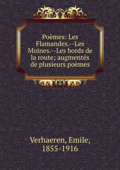 Обложка книги Poemes, Emile Verhaeren