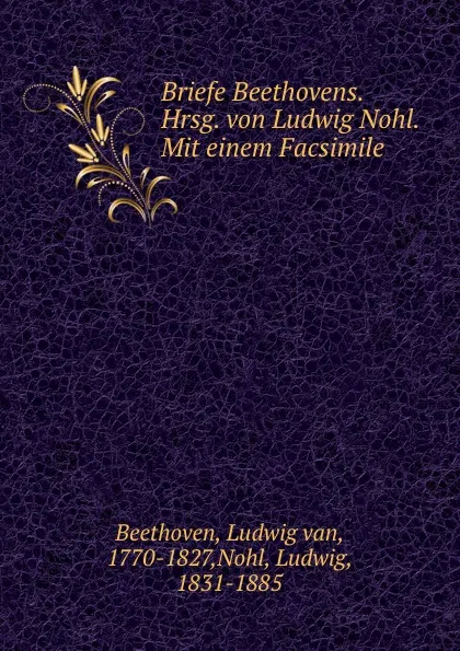 Обложка книги Briefe, Ludwig van Beethoven