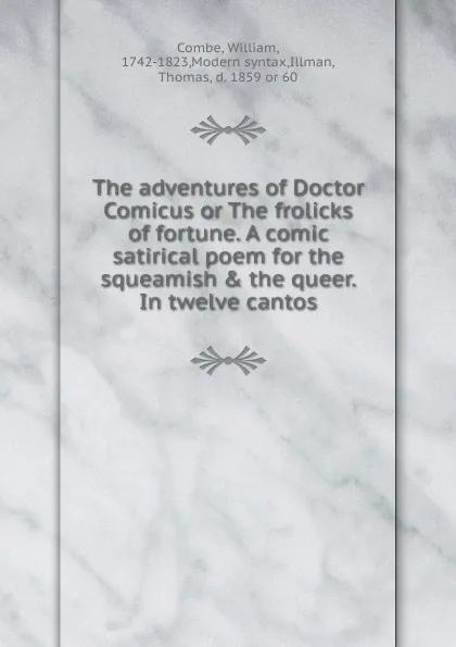 Обложка книги The adventures of Doctor Comicus, William Combe