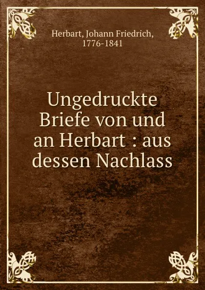 Обложка книги Briefe von und an Herbart, Robert Zimmermann