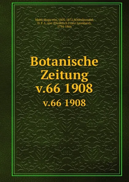 Обложка книги Botanische Zeitung, Hugo von Mohl