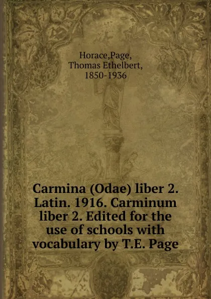 Обложка книги Carminum. Liber 2, Q. Horatii Flacci