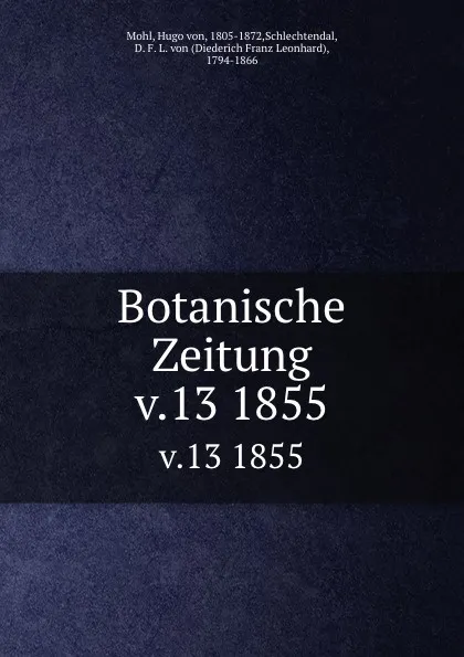 Обложка книги Botanische Zeitung, Hugo von Mohl