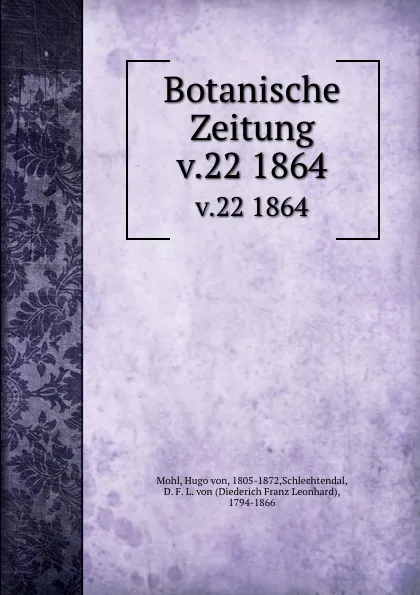 Обложка книги Botanische Zeitung, Hugo von Mohl