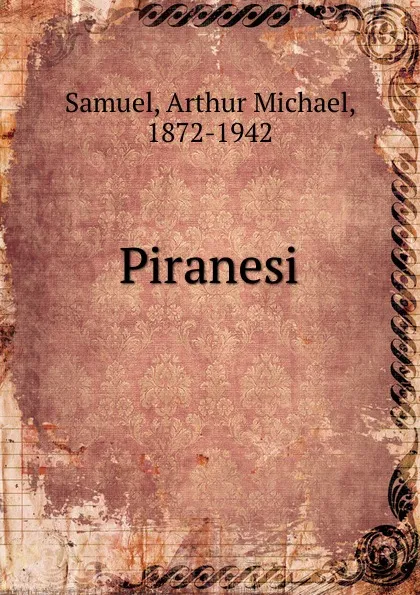 Обложка книги Piranesi, Arthur Michael Samuel