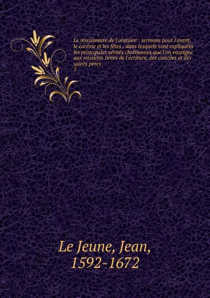 Обложка книги Le missionaire de l.oratoire, Jean le Jeune