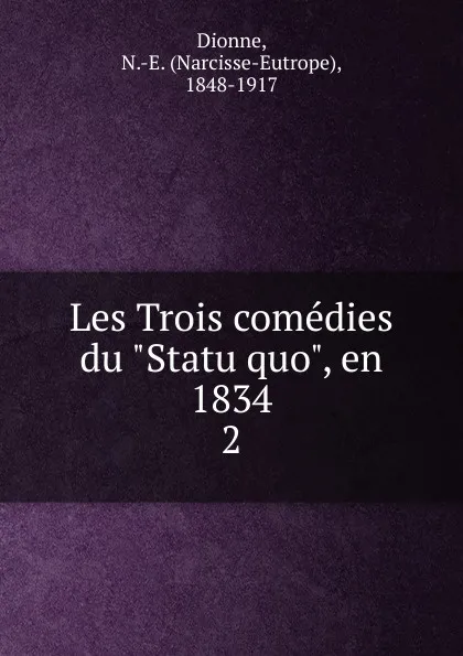 Обложка книги Les Trois comedies du 