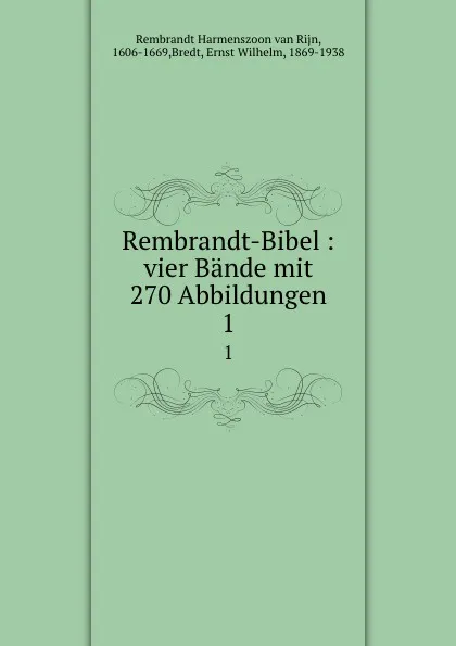 Обложка книги Rembrandt-Bibel, Rembrandt Harmenszoon van Rijn