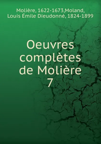 Обложка книги Oeuvres completes de Moliere, Molière