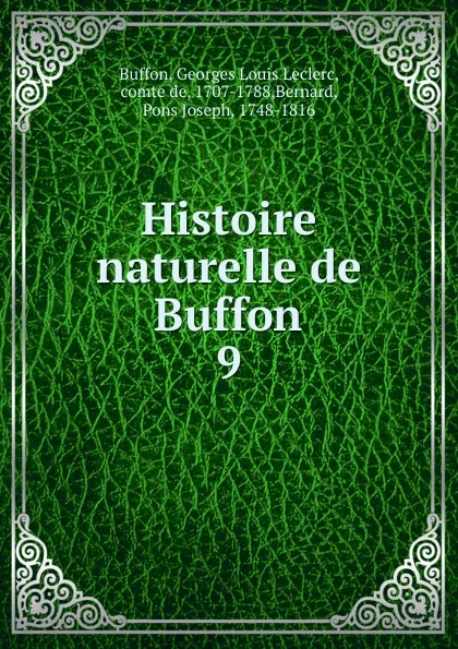 Обложка книги Histoire naturelle de Buffon, Georges Louis Leclerc Buffon