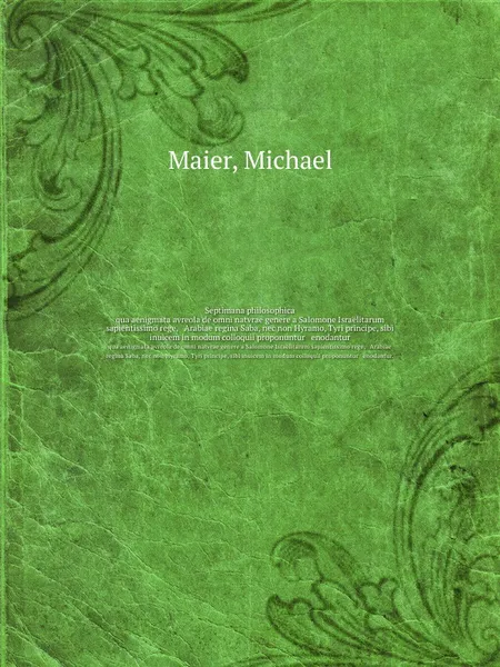 Обложка книги Septimana philosophica, M. Maier