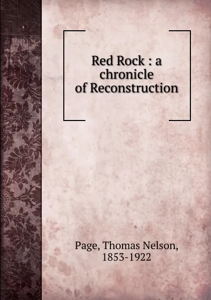 Обложка книги Red Rock, Thomas Nelson Page