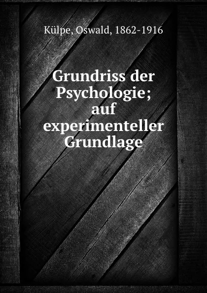 Обложка книги Grundriss der Psychologie, Oswald Külpe